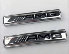 2 X MERCEDES AMG SILVER Side