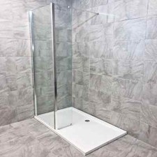 Atlas 1400 Walk in Shower + Flipper Panel Optional Tray & Showers Ex Bath Store