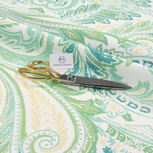 Paisley green leaves printed - leaves,