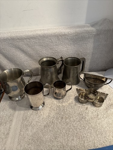 Job lot pewter and - lot, silver