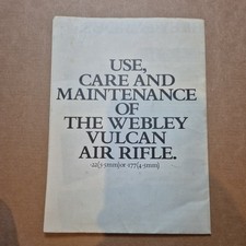 Webley vulcan care and - vulcan,