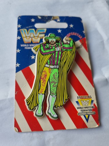Vintage wwf wrestling pin - wrestling,