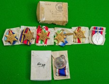 WW2 RN Boxed Group of 8 to J114405 Basil C Benney Served Hood and Illustrious