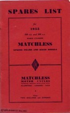 MATCHLESS  Parts Manual Book