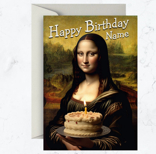 Personalised mona lisa - lisa, holding