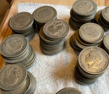 Vintage half crown coins all