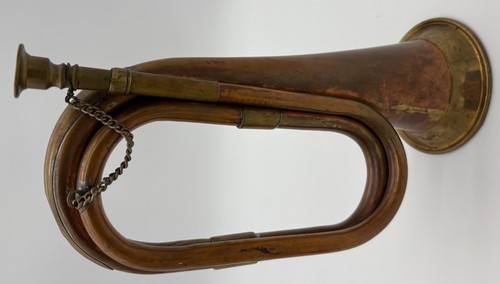 Vtg bugle made india brass - made, in