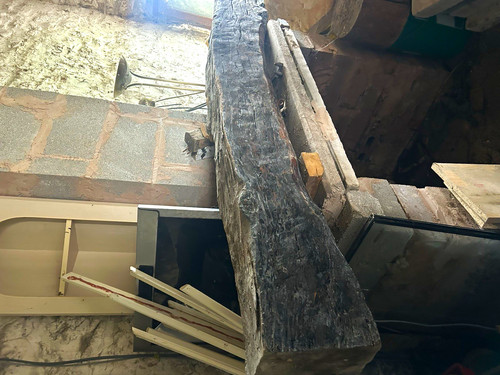 Reclaimed wood railway sleeper - reclaimed,