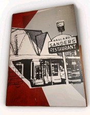 Genuine KFC Shop Large 83x58cm PVC Wall Display Harland Sanders Restaurant Image