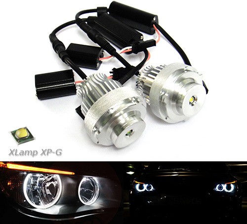 Led angel eye headlight - 2x,