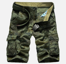 Mens Combat Shorts Casual Army
