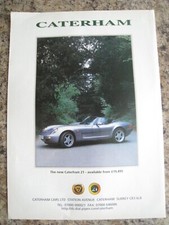 CATERHAM 21 CARS SUPER SEVEN SURREY ADVERT A4 FILE 20