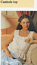 2147 LADIES LACY CAMISOLE TOP 4PLY  34-42" VINTAGE KNITTING PATTERN COPY