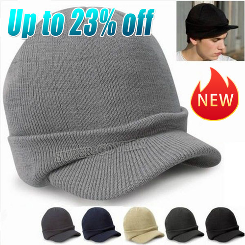Army peaked beanie hat winter - peaked,