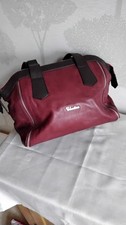 CLASSY ITALIAN "VALENTINA" SOFT RED LEATHER HANDBAG 16" X 10" New 