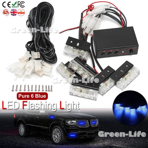 Car leds blue strobe emer - car,