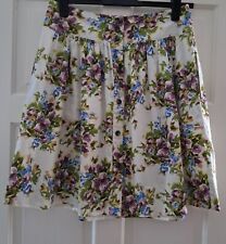 Ladies Cath Kidston Skirt Size UK 14 100% Cotton Pockets Beautiful Floral