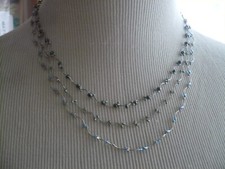 NEXT SILVER TONE TRIPLE CHAIN