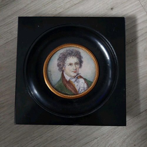 Miniature portrait signed - portrait,