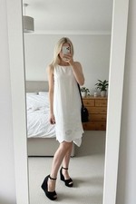 Next White Linen Blend Shift