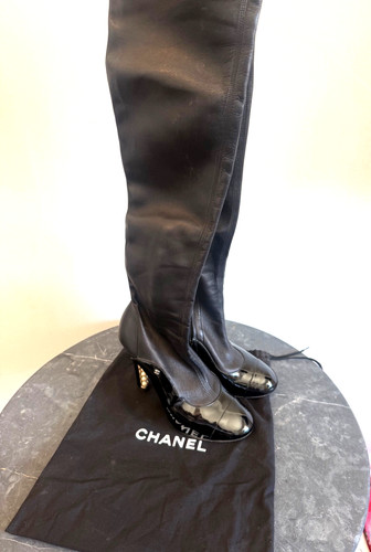 Chanel thigh high black 5 - chanel,