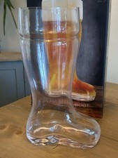 Clear Hand Blown Glass Beer