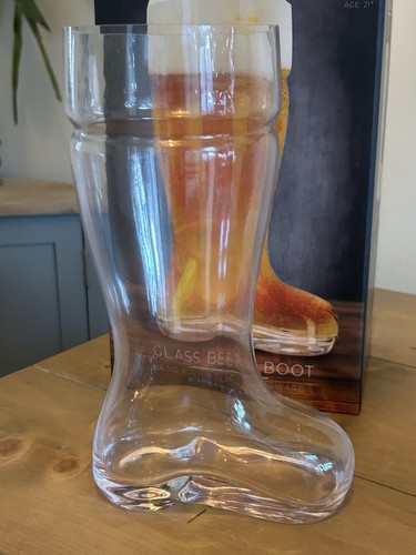 Clear hand blown glass - glass, beer
