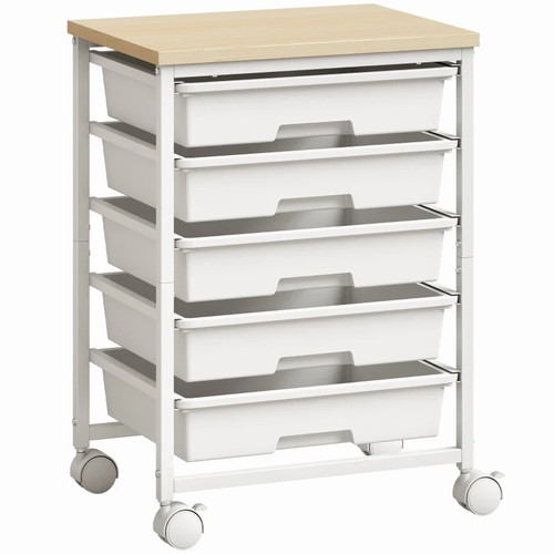 Tier storage trolley on - 6-tier,