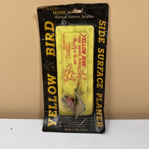 Vintage yellow bird - bird, left