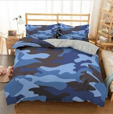 Camouflage Doona Duvet Quilt Cover Set Single Double King Size Bed Pillowcase