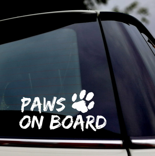 Paws board car window - on,