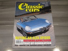 CLASSIC CARS December 1990 Alfa Spider Alpine rapier Marcos TVR Wolseley Alpine 
