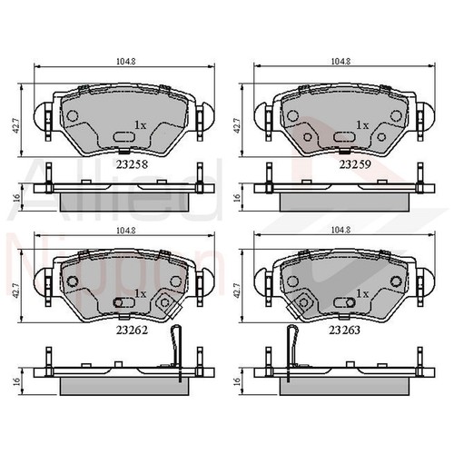 Brake pads set for - pads, vauxhall