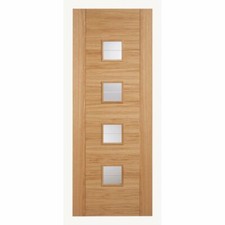 Vancouver Glazed Oak Internal Door 198.1H x 68.6W x 3.5D cm Stylish and Durable