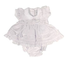 Premature Baby Girl Dress WHITE Frilly Prem Early Tiny Small 3-5lbs 5-8lbs