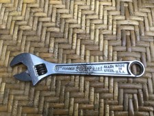 6" Blue-Point Snap-On Adjustable Wrench USA Forged Alloy Steel Vintage Tool