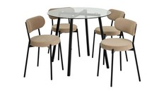Fyra Black Dining Table & 4