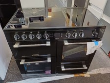 leisure Cookmaster 100cm Electric Ceramic Range Cooker in black CK100C210K