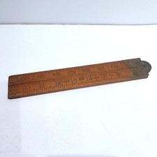 Vintage folding ruler 1960s Eliott Lucas Boxwood Made in Holland 3 feet