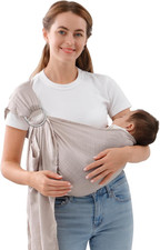 Baby Sling Carrier,Ring Sling Baby Carrier Newborn to Toddler,Lightweight and Br