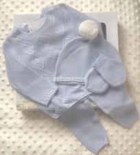 Baby Boys Knitted 4 Piece Blue