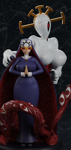 Anime waifu nun - waifu, double