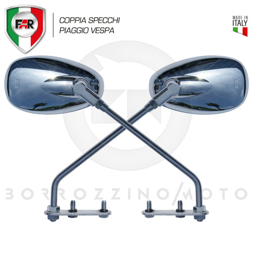 Pair chrome drop mirrors - chrome,