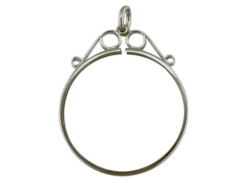 Sterling silver coin mount - silver,