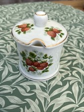 Collectable Bone China Strawberry Jam Pot By Forum & Mason London