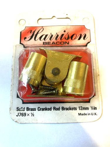 Solid brass cranked rod - solid,