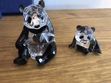 Swarovski Crystal 2008 Boxed Annual Edition Panda Mother & Cub 900918