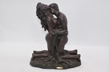 Crosa 1998 Kneeling Naked Lovers Bronze Effect Figurine Embracing Love Statue