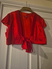 Monsoon Red silk Bolero Crop