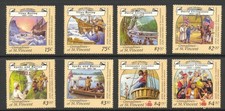 St Vincent Grenadines 1988 SG 564-71  Explorers Ships MNH